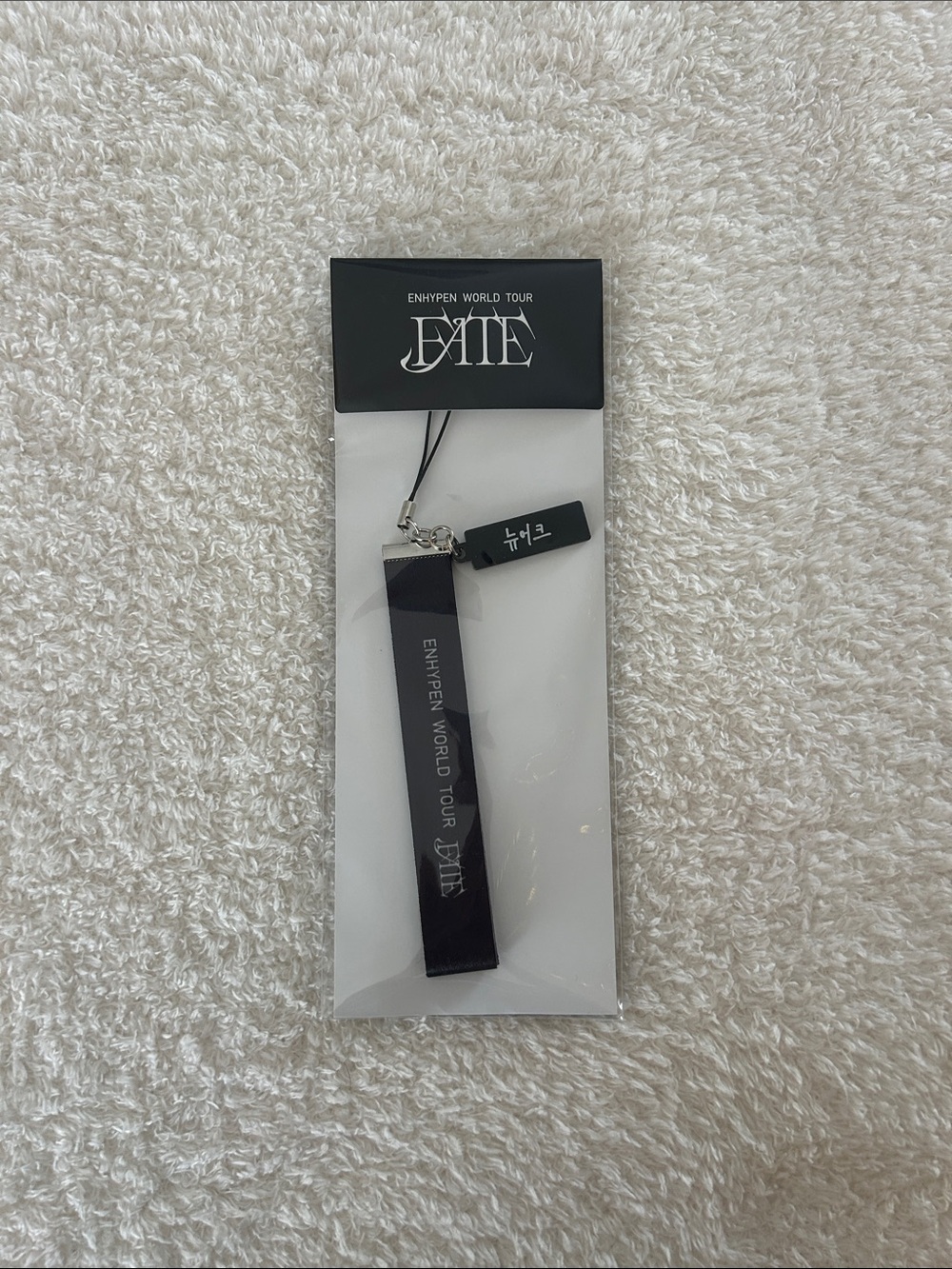 ENHYPEN World Tour 'FATE' Black Strap Keychain
